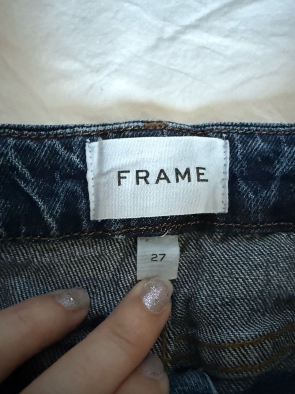 FRAME Le Crop Mini Boot Cut Medium Wash Jeans Size 27 - Picture 5 of 13